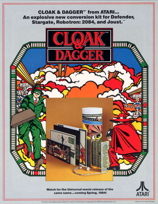 Cloak & Dagger (French) Arcade Game Cover